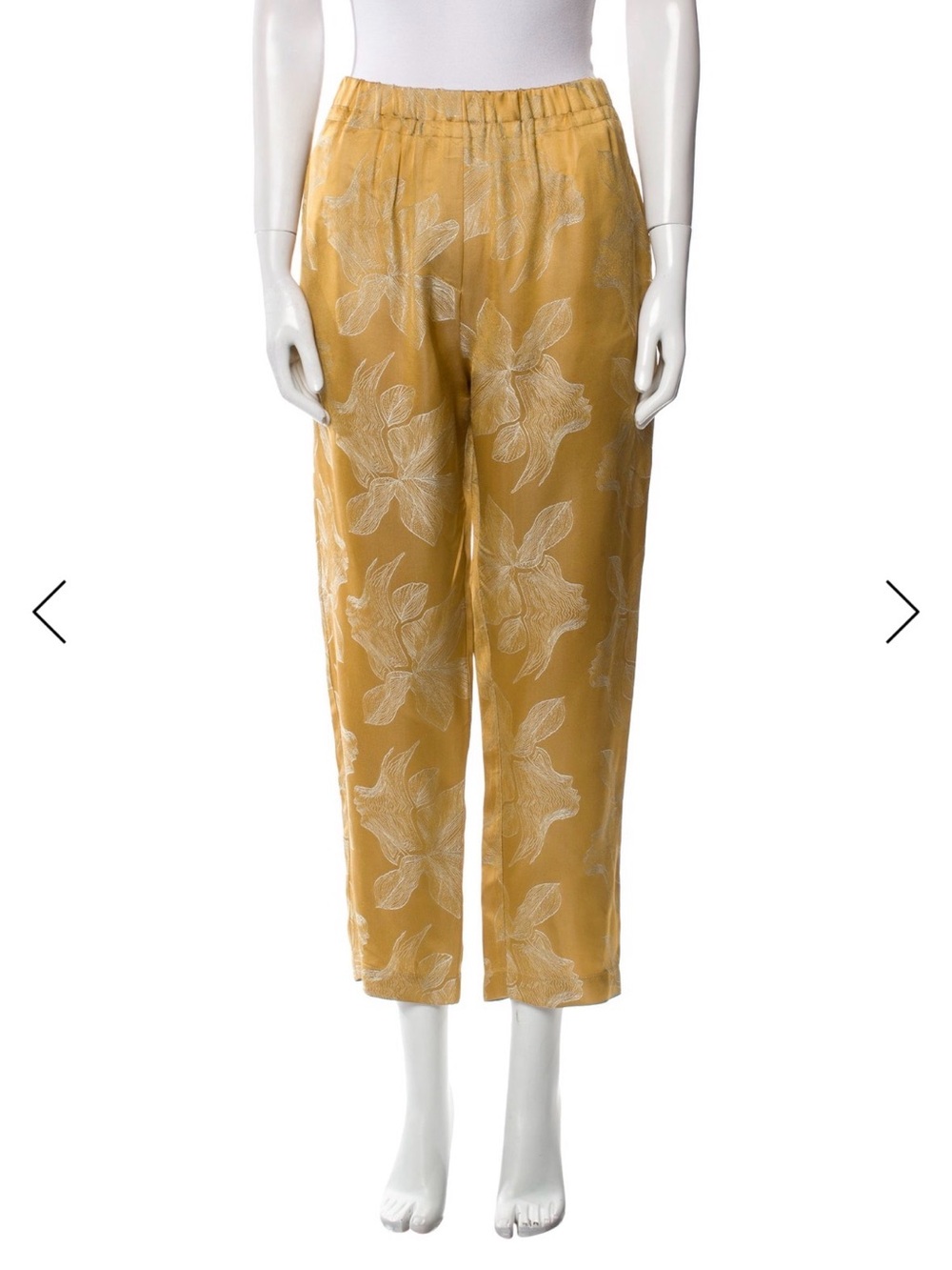 Forte_Forte Sirena Floral Jacquard Crepe Jogger Pants Size III / LARGE